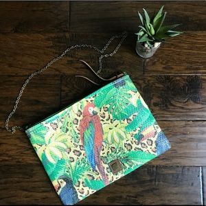 Vintage Coated Paper Crossbody Bag